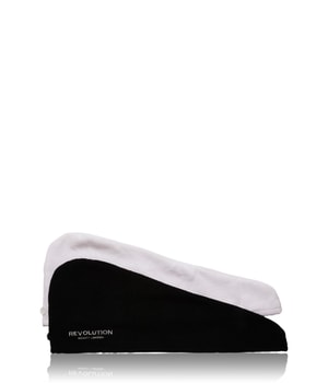 REVOLUTION HAIRCARE 2PK Microfibre Hair Wrap Black/White Handtuch-2 Stk