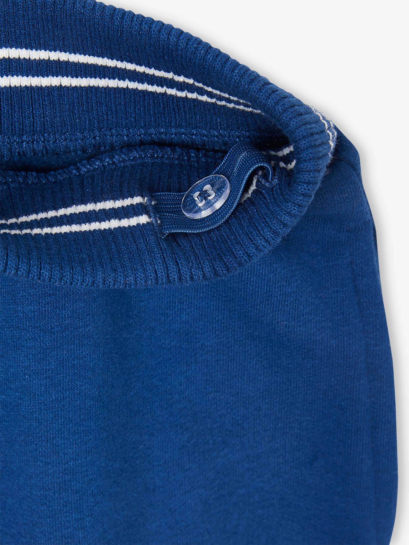 Pantalon jogging sport en molleton garçon. bleu électrique
