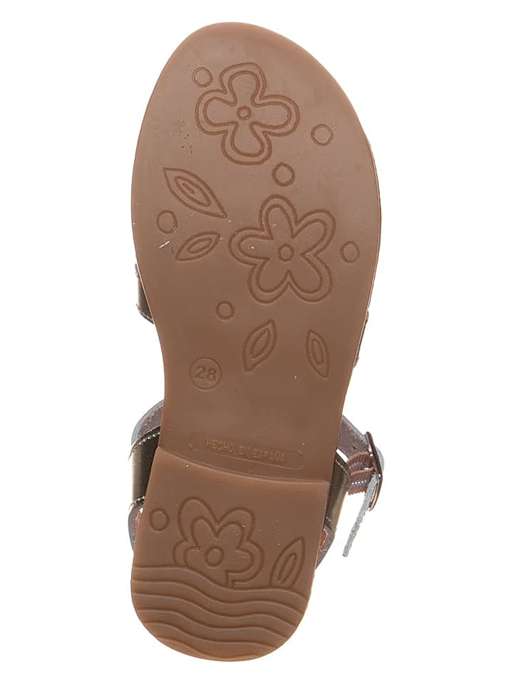 kmins Leder-Sandalen in Gold günstig kaufen 28