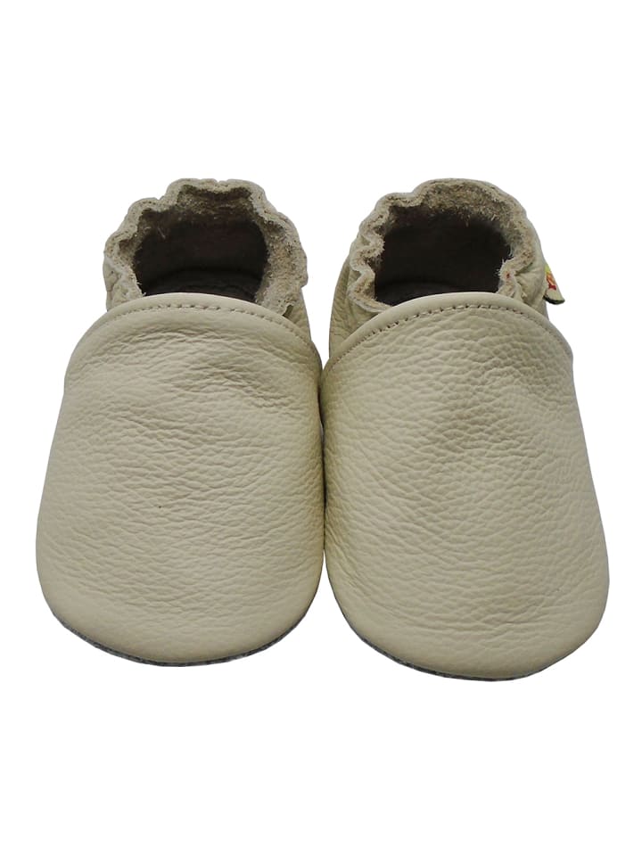 Yalion Leder-Krabbelschuhe in Cream günstig kaufen