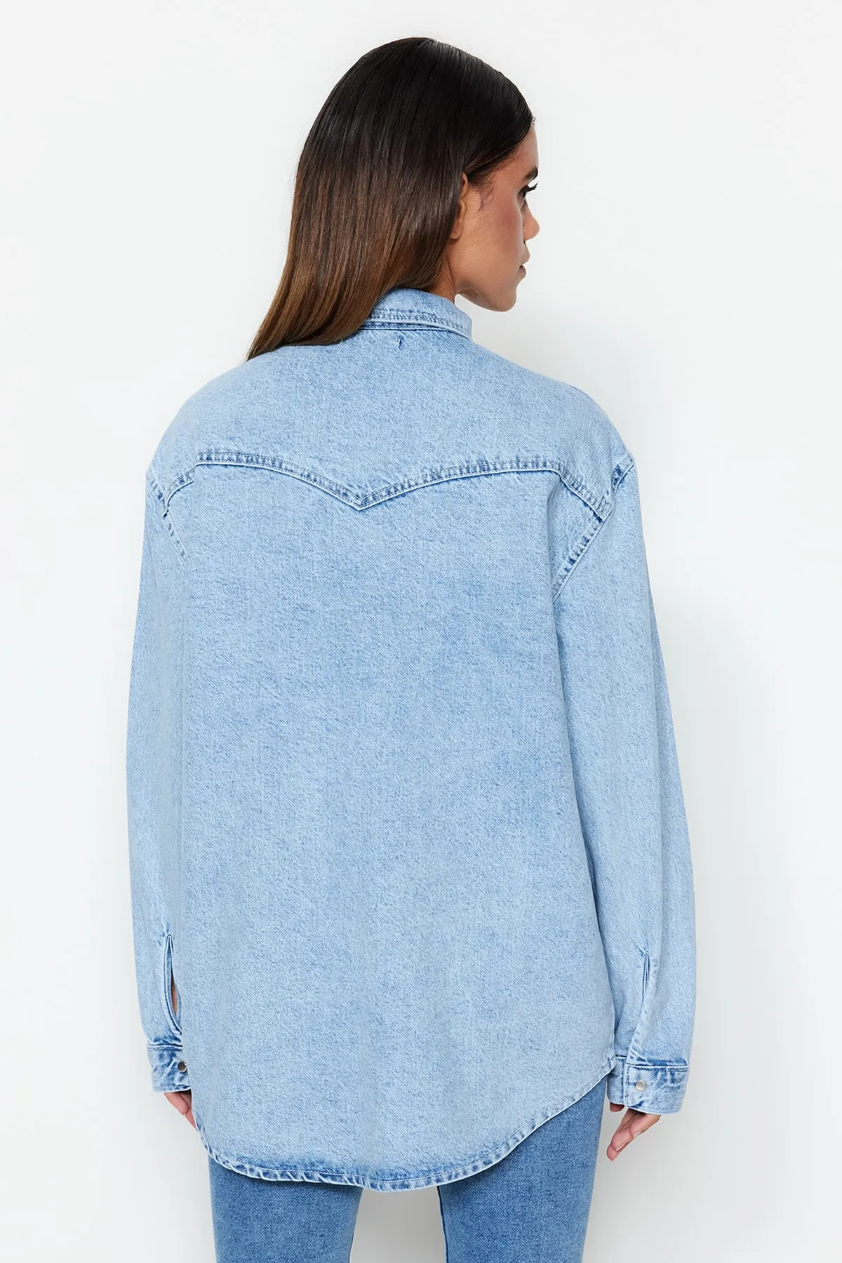 Trendyol Collection  Hemd - Blau - Oversized