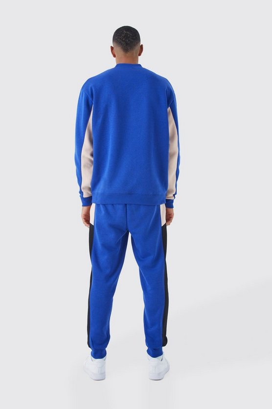 Tall Oversize Colorblock Sweatshirt-Trainingsanzug