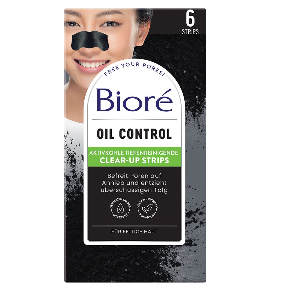 BIORÉ Tiefenreinigende Clear-Up Strips mit Aktivkohle