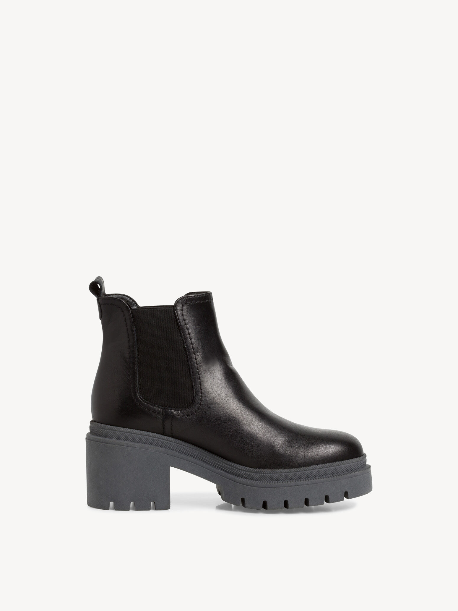 Bottine Chelsea en cuir - noir