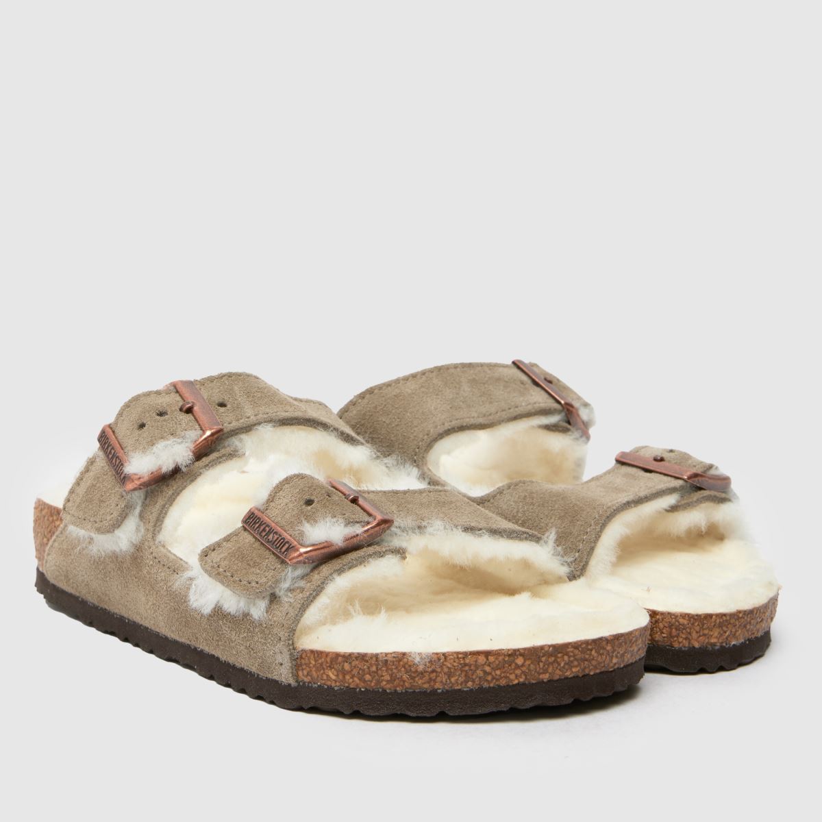 BIRKENSTOCK taupe Arizona Shearling Junior sandaler