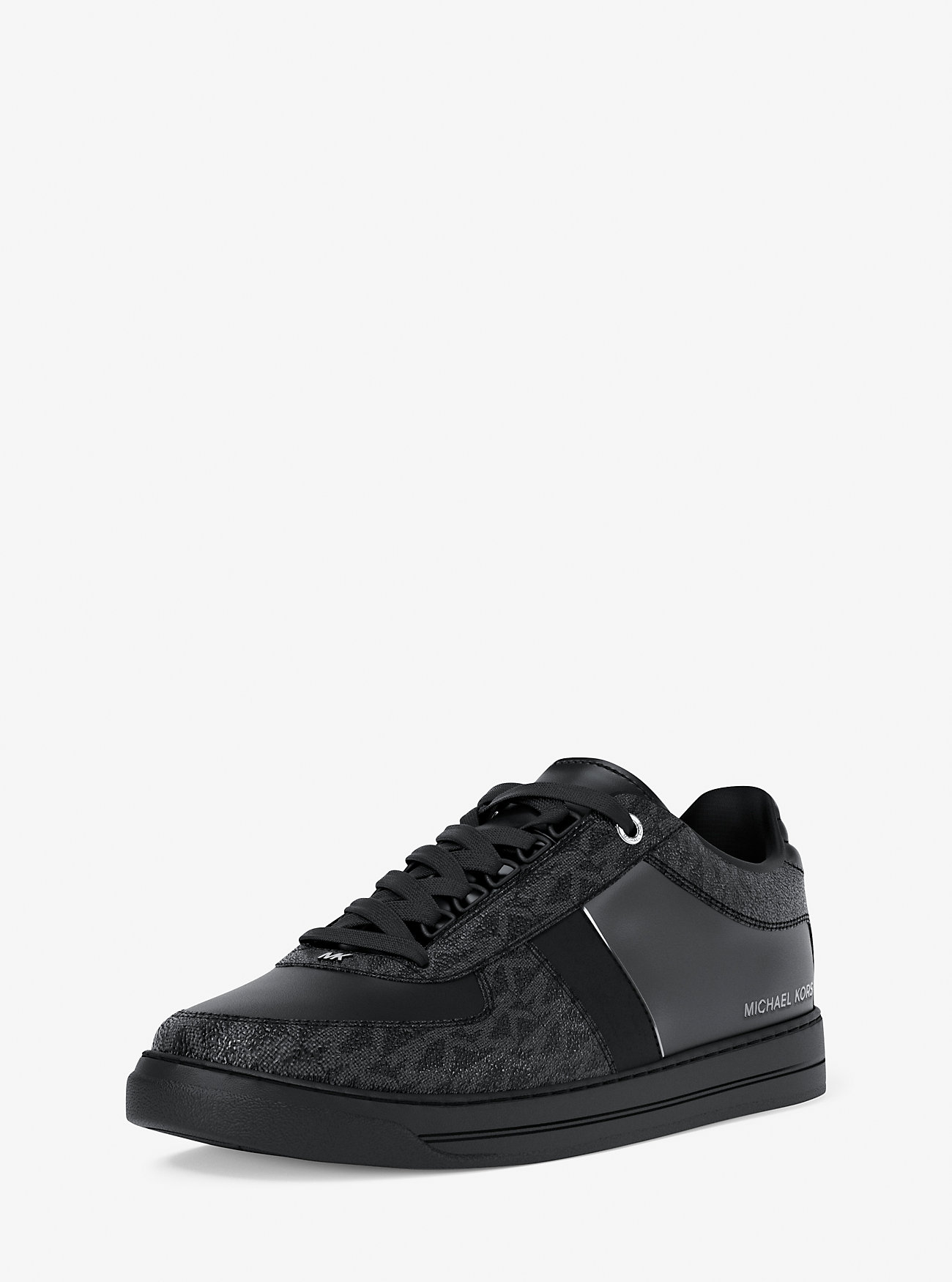 Sneaker in pelle con logo Brady Signature - NERO/NERO