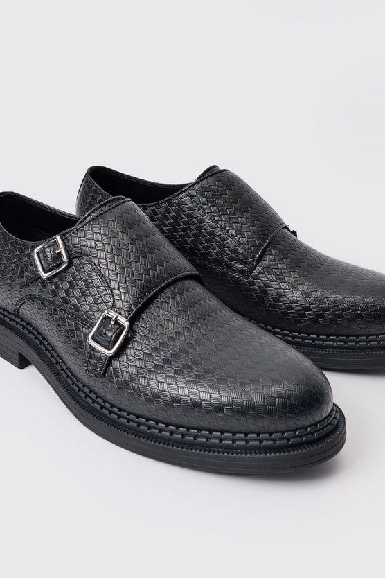 Schwarze PU-Loafer mit Riemchen