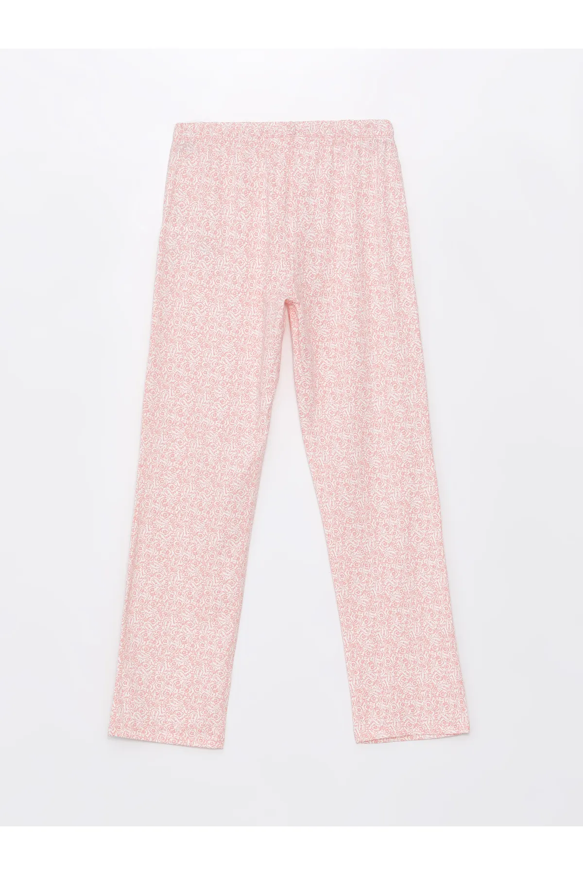 LC Waikiki  Bedrucktes Langarm-Damenpyjama-Set mit Rundhalsausschnitt