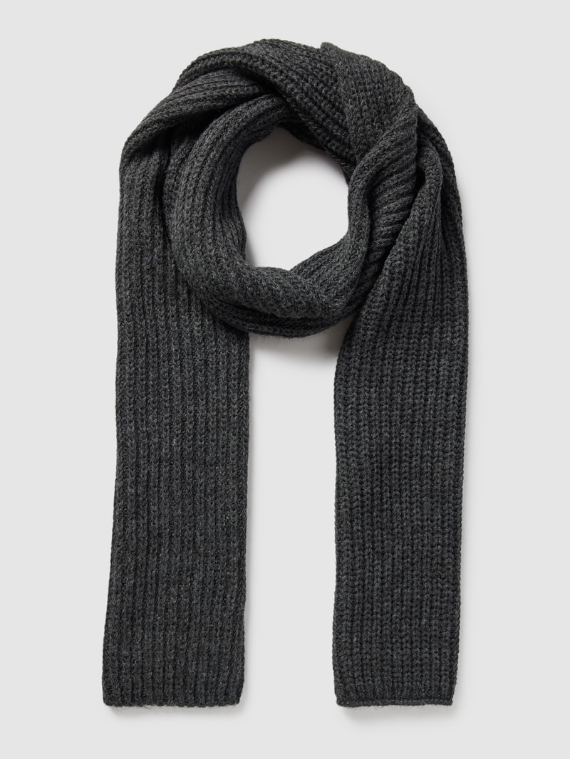 Schal mit Label-Detail Modell 'Muziano' in anthrazit