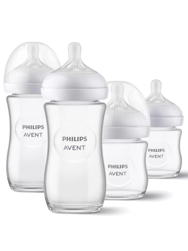 Philips Avent Glas-Flasche 4er Pack Natural Response 120ml & 240ml in weiss günstig kaufen onesize