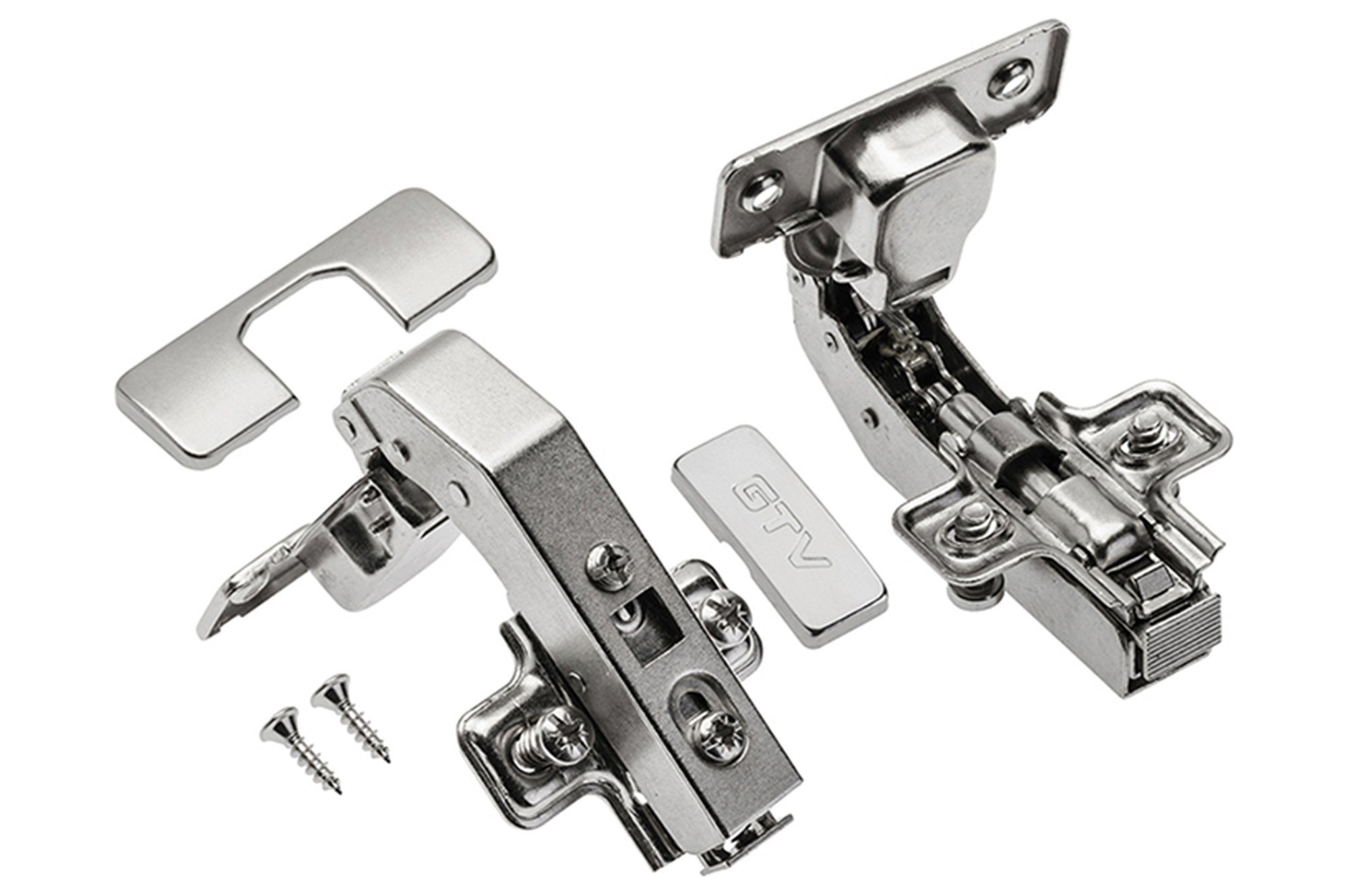 GTV Möbelbeschlag Paralleles Hydraulikscharnier Scharnier Soft Close Türscharniere (4 St)