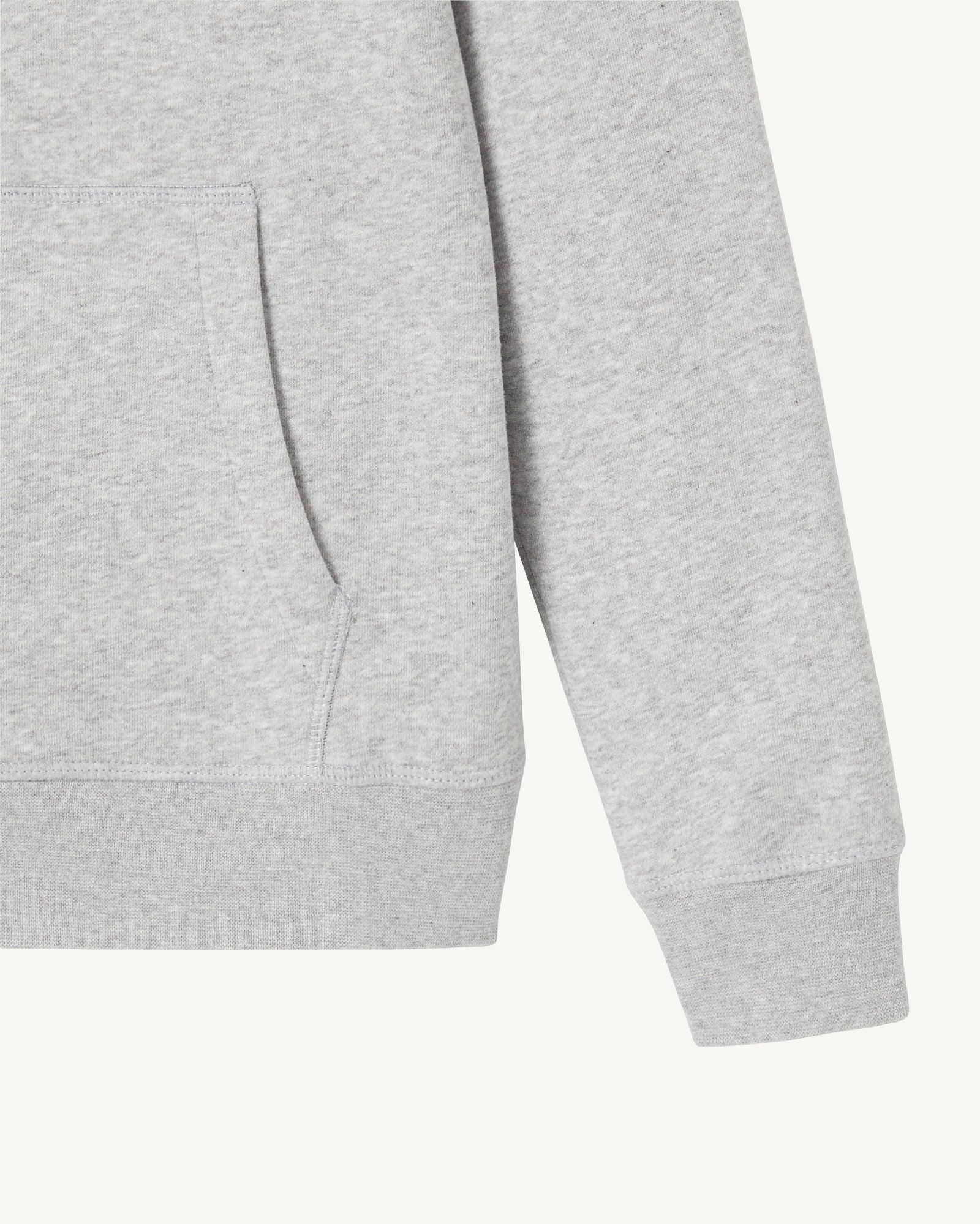 Sweat à capuche femme en coton biologique Gris chiné Livia