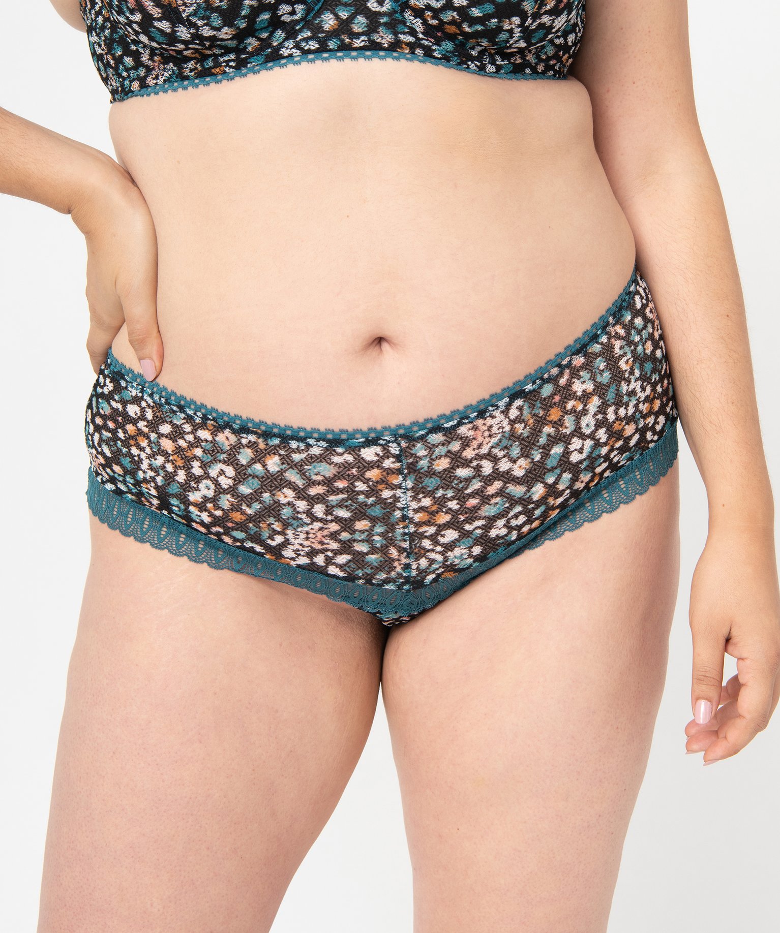Shorty femme grande taille en dentelle imprime | GEMO