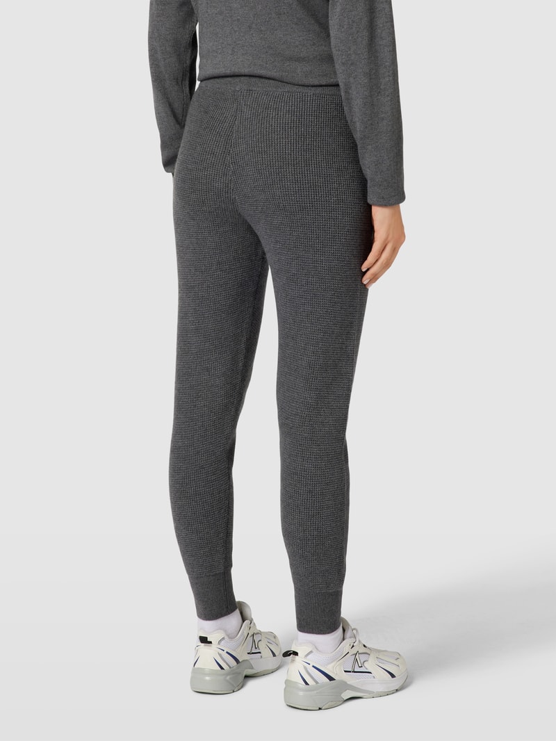 Sweatpants in Strick-Optik in dunkelgrau meliert