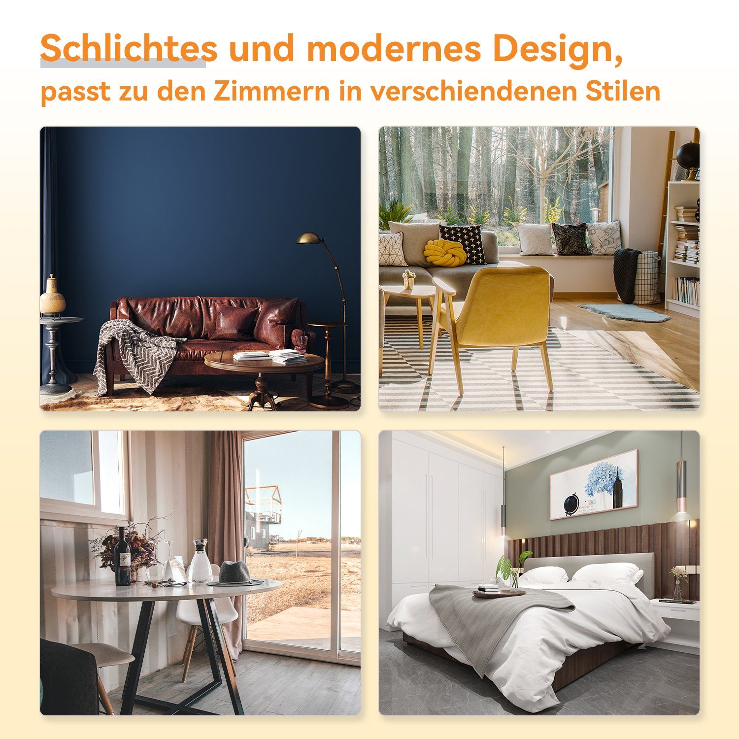 SONNI Deckenventilator Deckenventilator, mit Licht und Fernbedienung, Weiß / Schwarz, Decken Lampe 3 Stufen Ø 47 Inch Ø119cm Leuchte