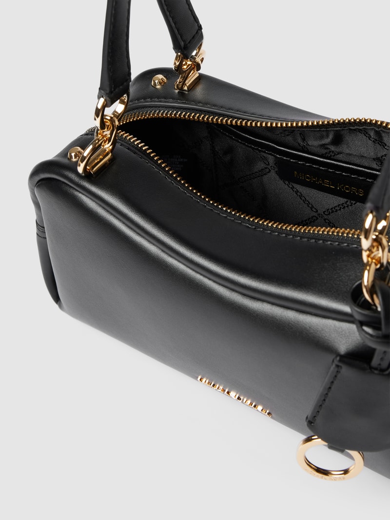 Handtasche mit Label-Details Modell 'CECILY' in schwarz