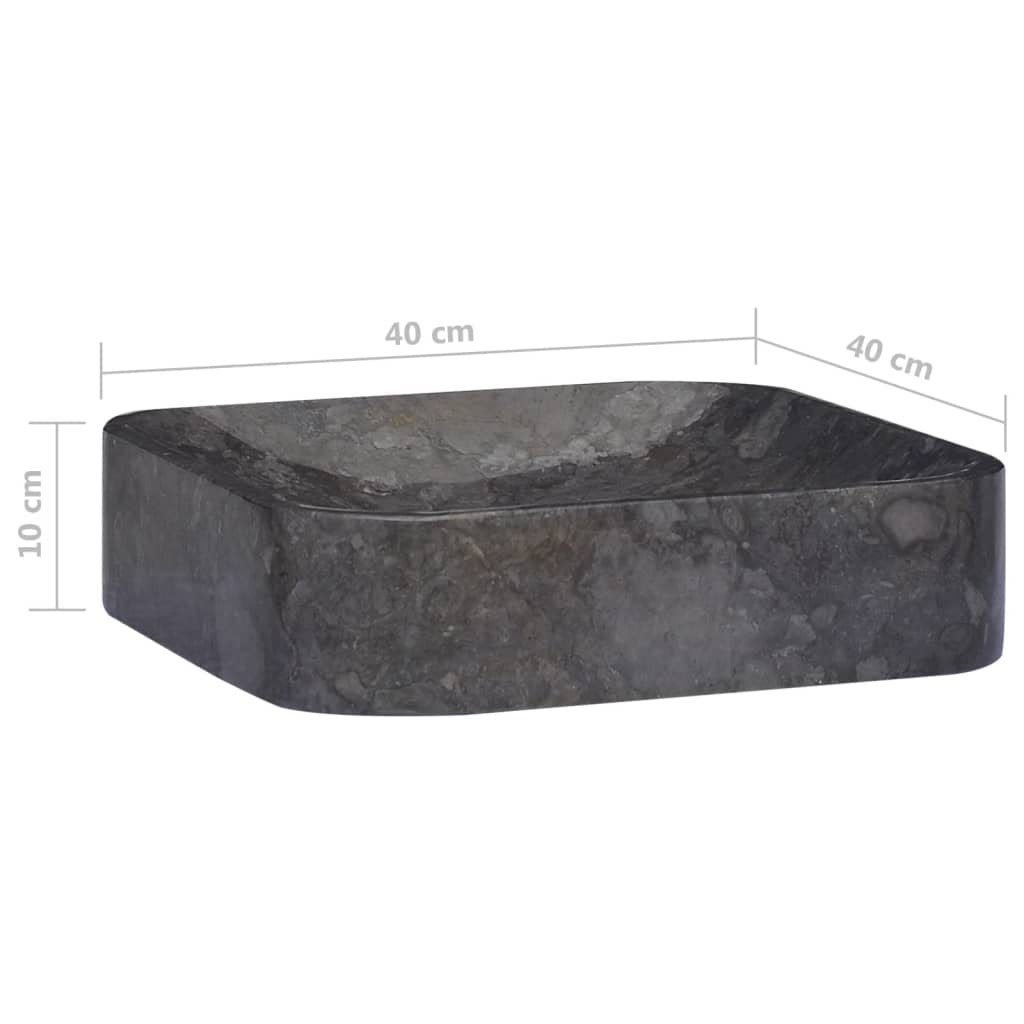 vidaXL Waschbecken Waschbecken Schwarz 40x40x10 cm Marmor