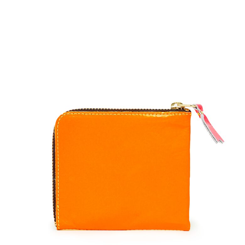 Comme des Garcons Wallet Super Fluo Leather Line yellow/orange