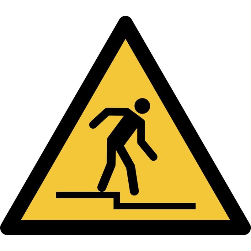 Djois Warnschild Warnung vor Abwärtsstufe Klebstoff, einschraubbar PP (Polypropylen) 15 (B) x 0,14 (H) cm 3 Stück