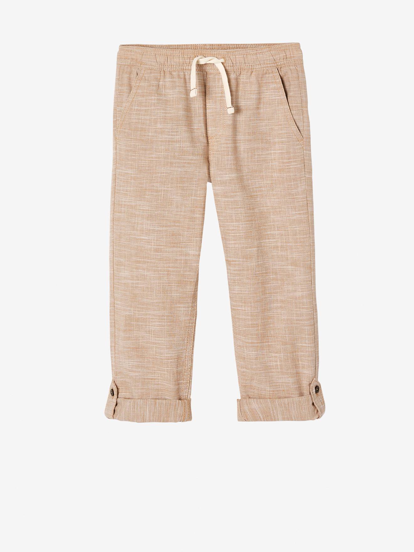 Vertbaudet Jungen 3/4-Hose, Beinlänge verstellbar Oeko-Tex - beige meliert