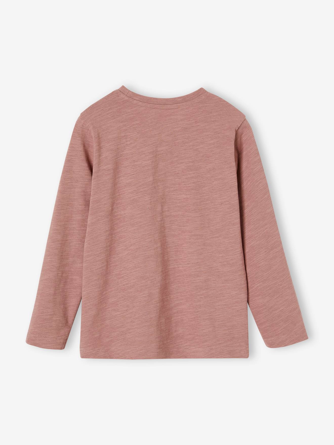 Vertbaudet Jungen Langarmshirt BASIC, personalisierbar Oeko-Tex - camelfarben