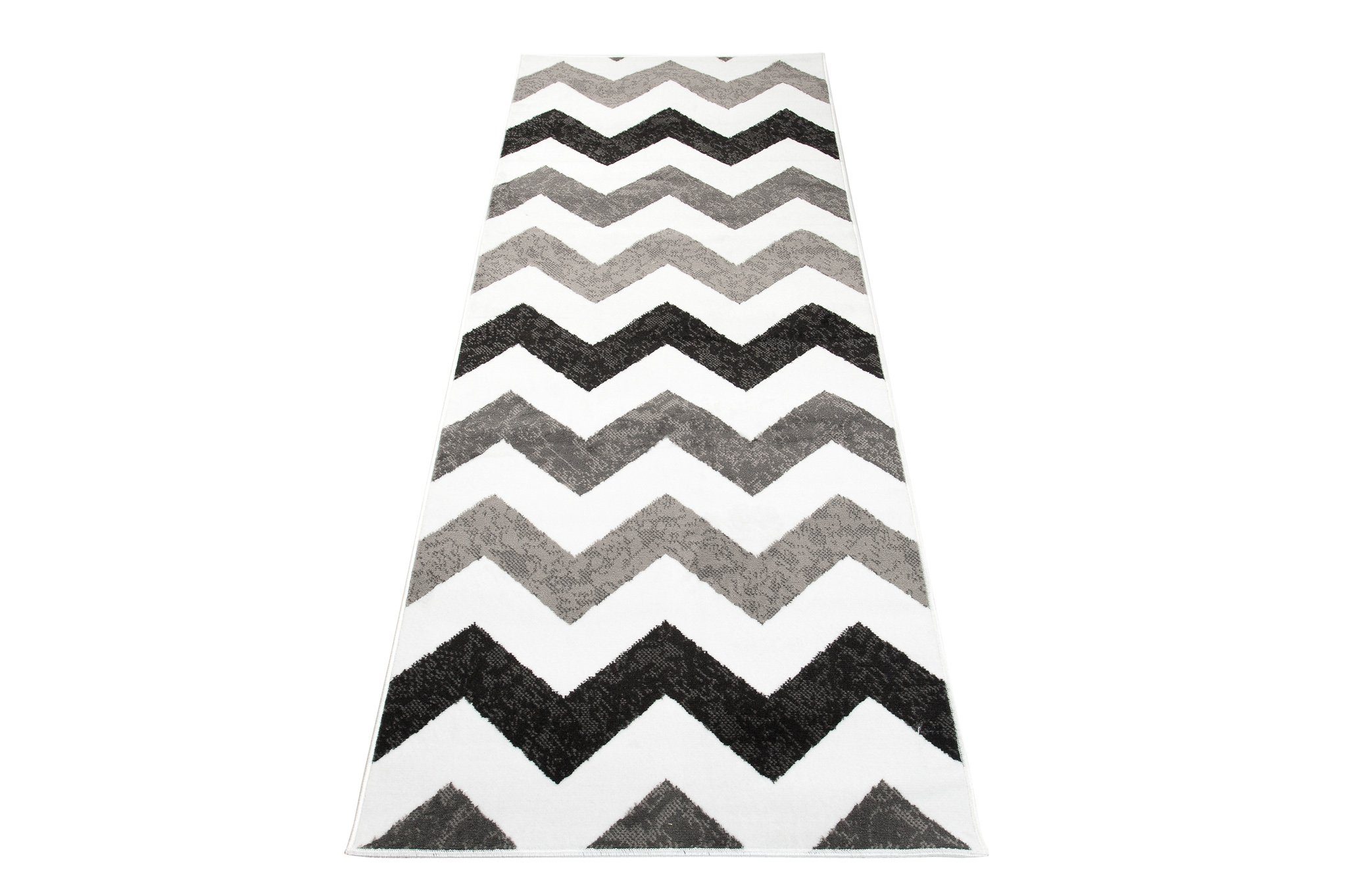 Läufer Läufer Flurläufer Modern für Vorzimmer 80 cm Breit Schwarz - Weiß, Mazovia, 80 x 100 cm, Kurzflor, Meterware, Höhe 8 mm, Kurzflor - niedrige Florhöhe
