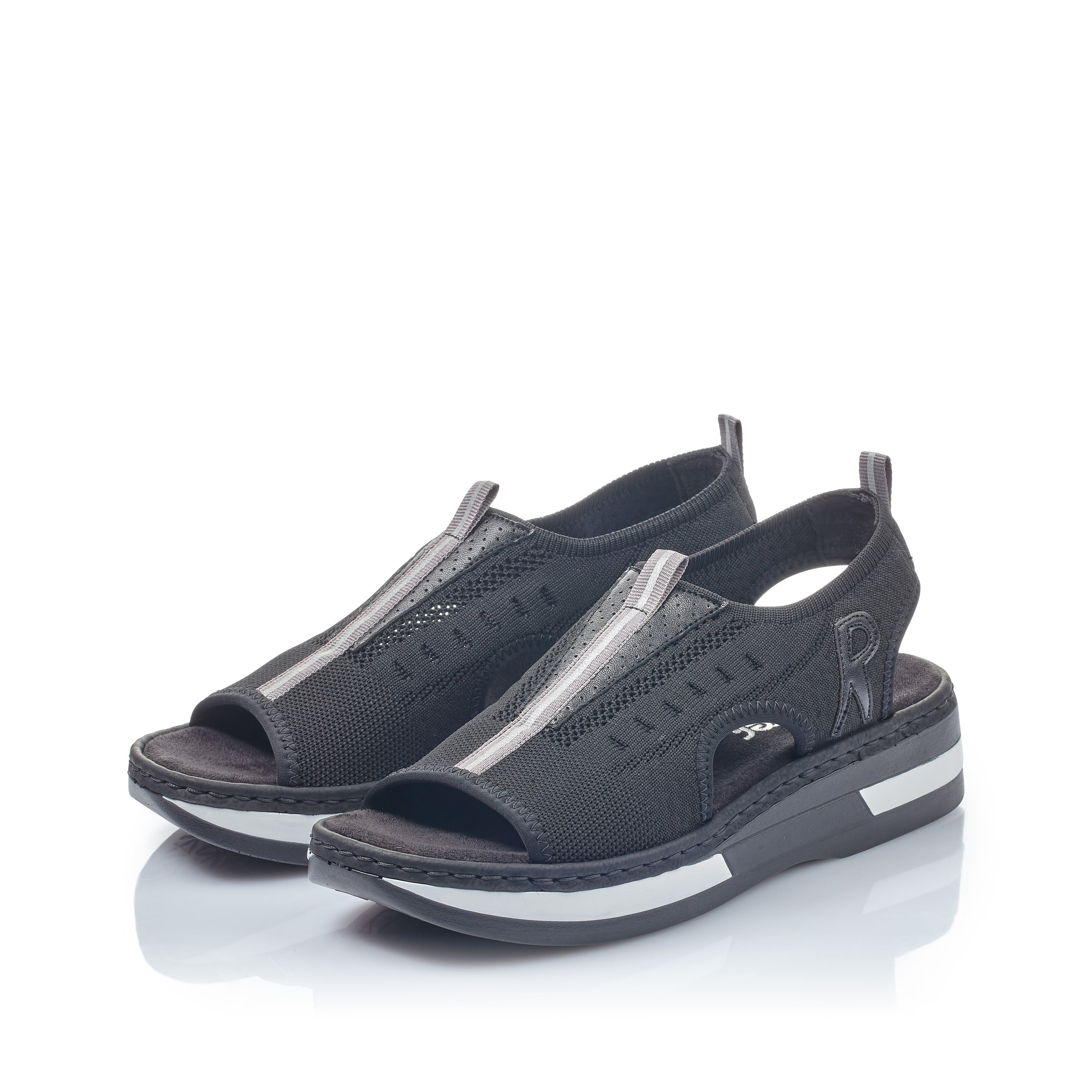 Rieker Damen Riemchensandalen nachtschwarz