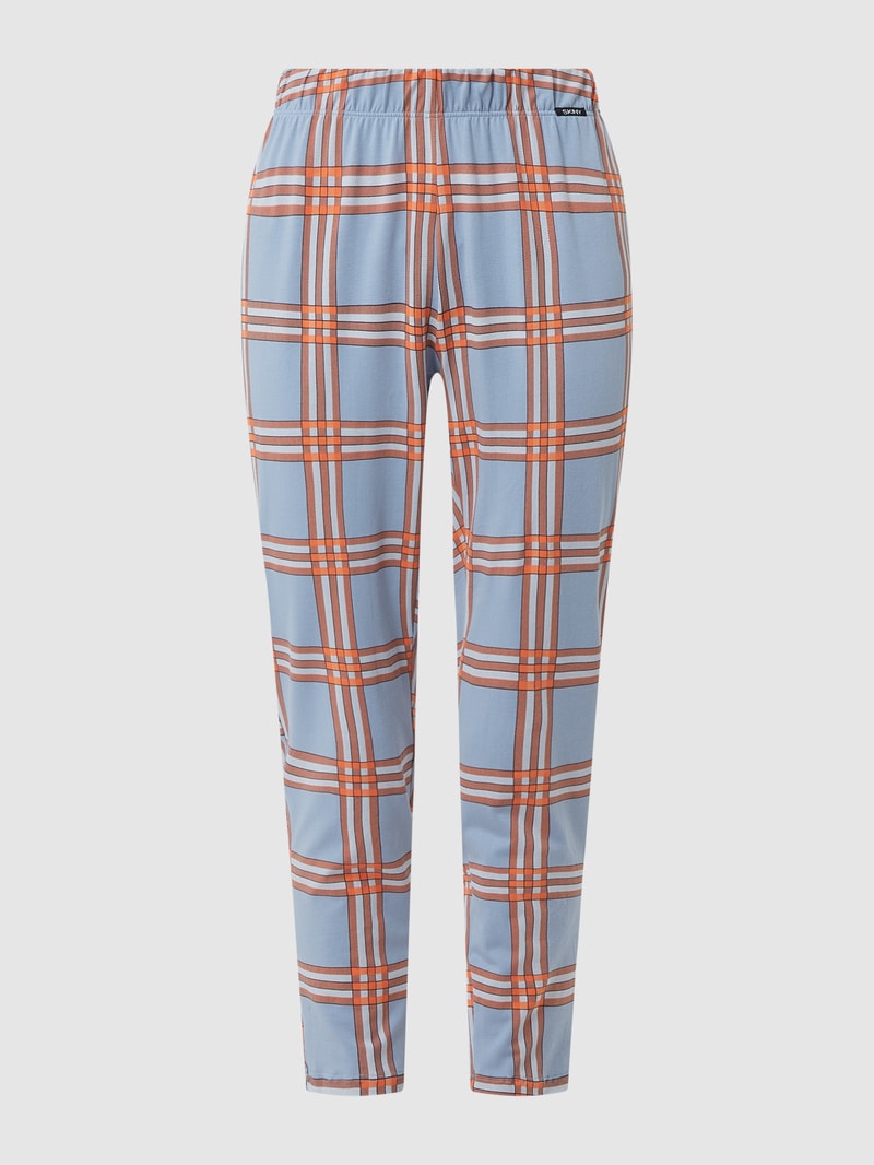 Pyjama-Hose mit Karomuster in hellblau