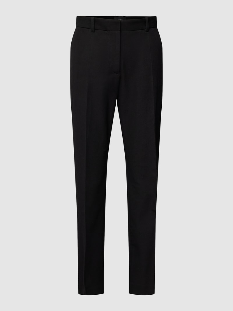 Stoffhose mit Bügelfalten Modell 'Coleman-Gabardine' in schwarz