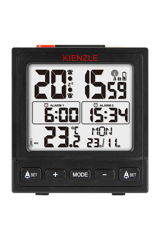 KIENZLE Funk-Wecker “STUTTGART” mit Datums- und Temperaturanzeige