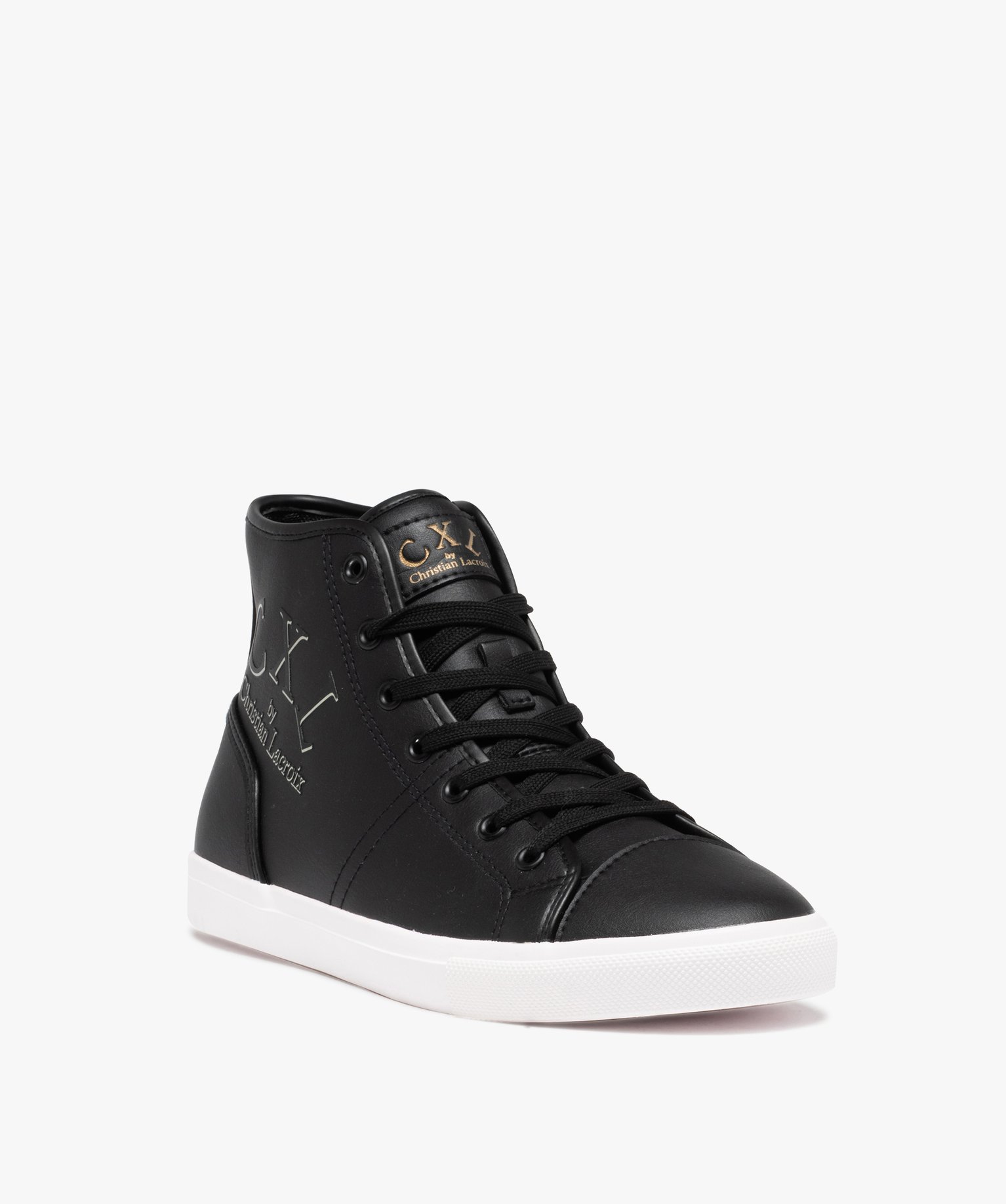 Baskets homme mid-cut unies à lacets – CXL by Christian L... noir | GEMO