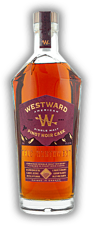 Westward American Single Malt Pinot Noir Finish 45,0% Westward American Single Malt Pinot Noir Finish 45,0% Westward Single Malt verkörpert den Pazifischen Nordwesten.  0,7	 Liter - Vol 45%
