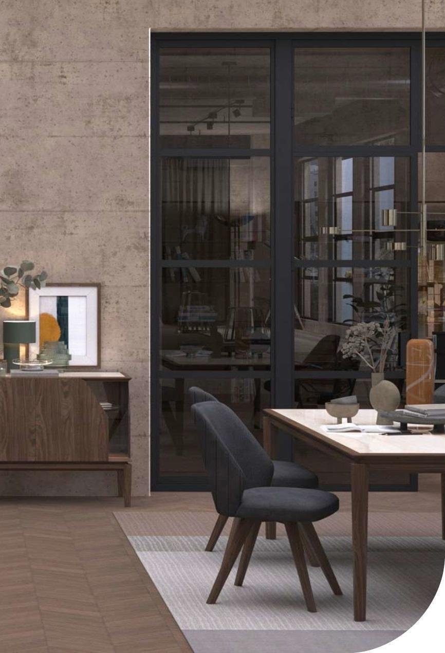 JVmoebel Esszimmer-Set Große Moderne Esszimmergarnitur Luxus Set Esstisch Stühle, (6-St., Esstisch, Anrichte, 4x Stühle), Made in Europe