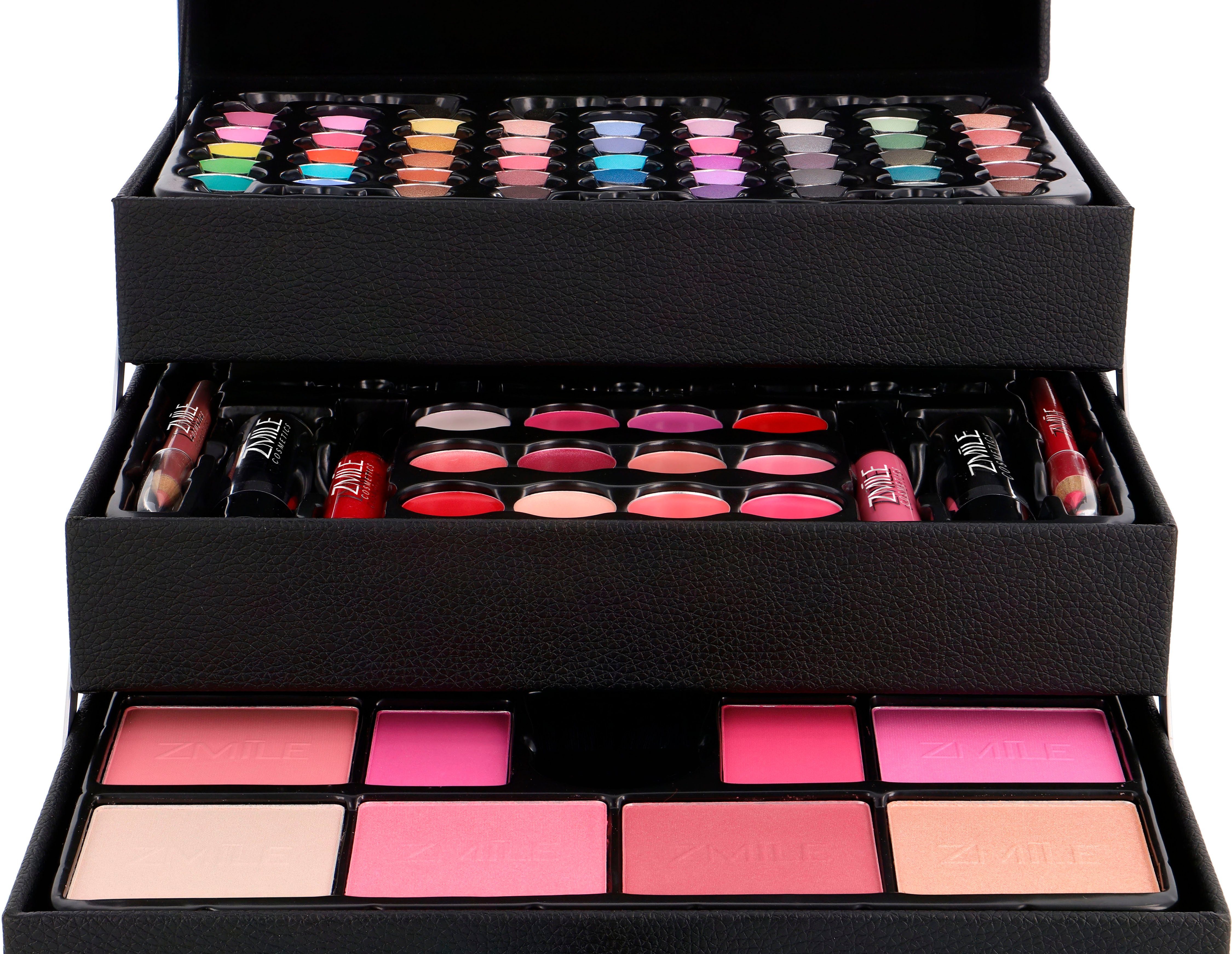 ZMILE COSMETICS Kosmetik-Koffer Beauty Case' black, 82-tlg., vegane Kosmetik