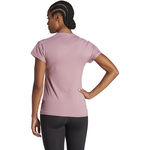 DAMEN SHIRT AEROREADY TRAIN ESSENTIALS MINIMAL BRANDING V-NECK