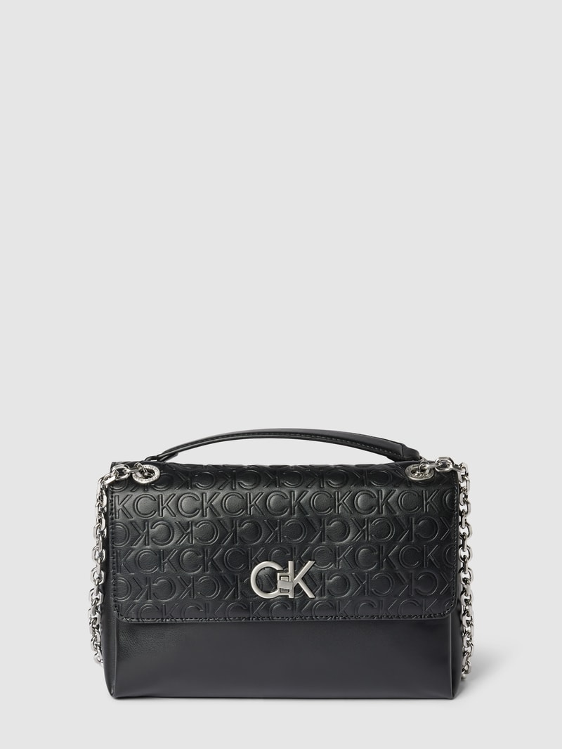Crossbody Bag in Leder-Optik Modell 'RE-LOCK' in schwarz