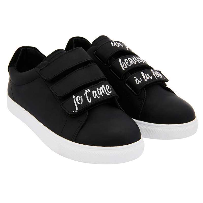 Baskets en cuir Edith je t'aime noir