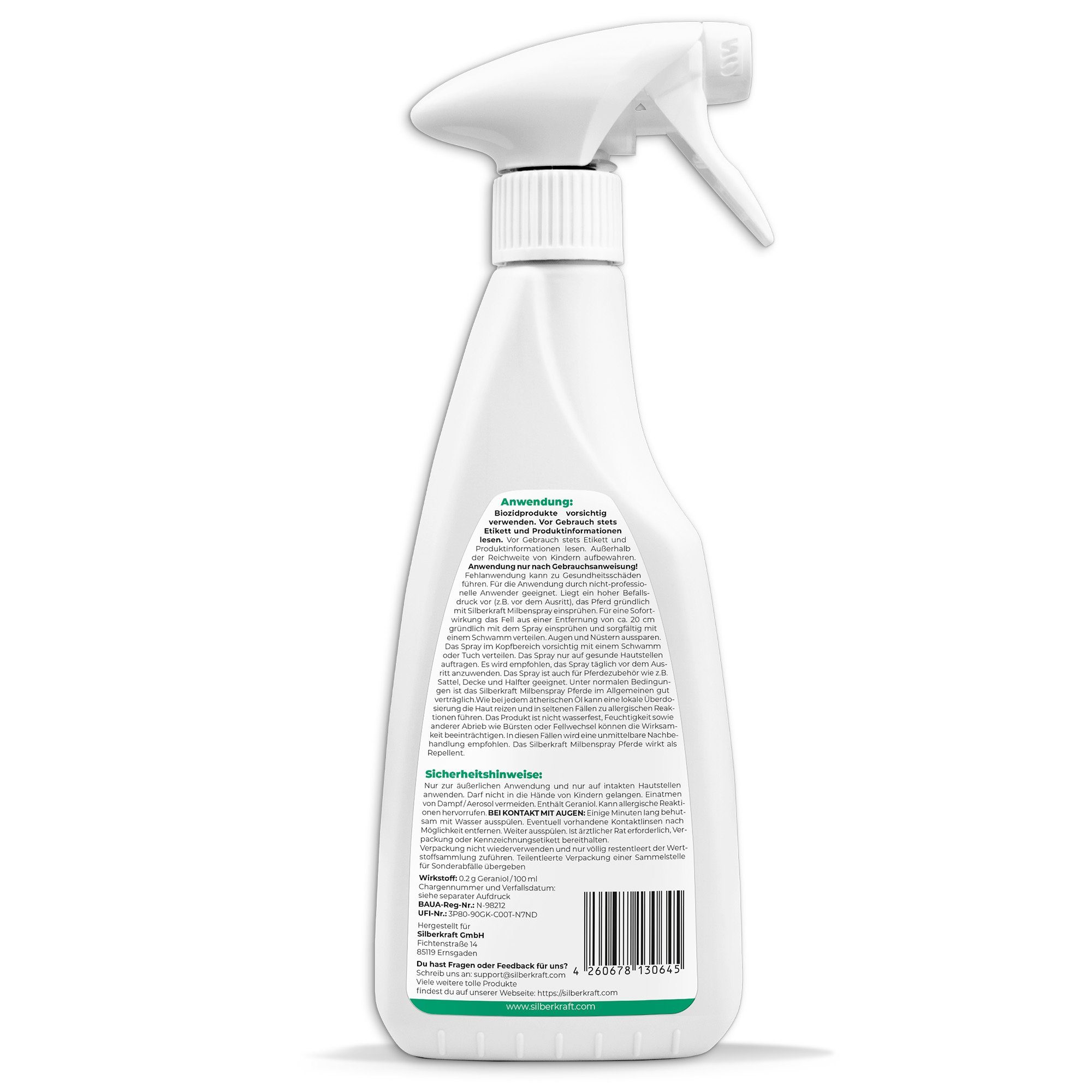 Silberkraft Insektenspray Milbenspray Pferde, 500 ml, 1-St.