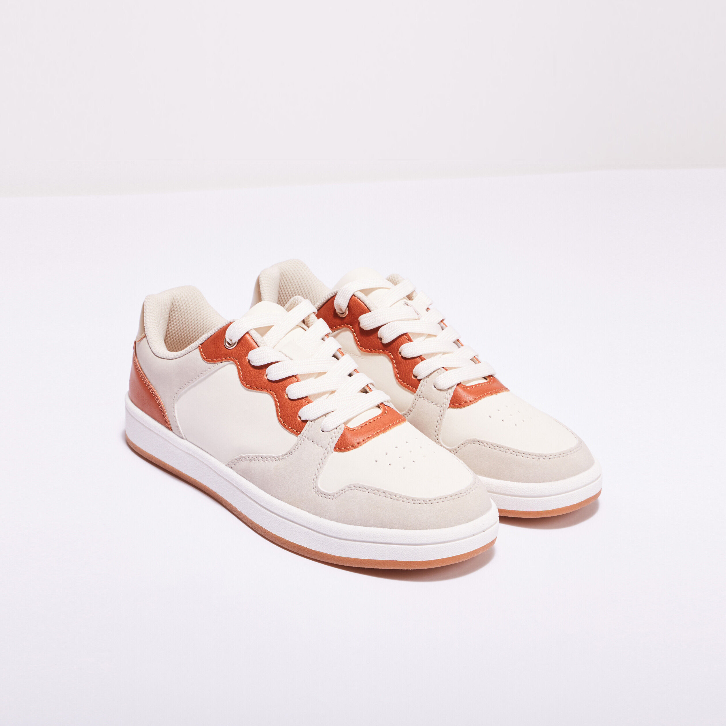 Baskets plates orange foncé femme | Cache Cache