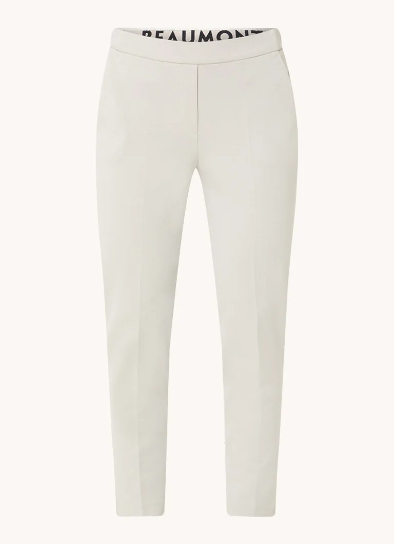 Beaumont Charlie high waist slim fit cropped trousers with lurex and press pleat