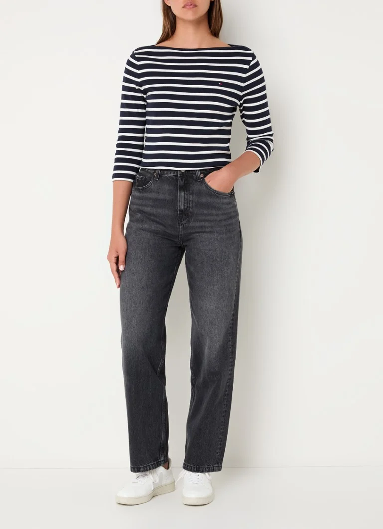 Tommy Hilfiger  High waist straight leg jeans met gekleurde wassing