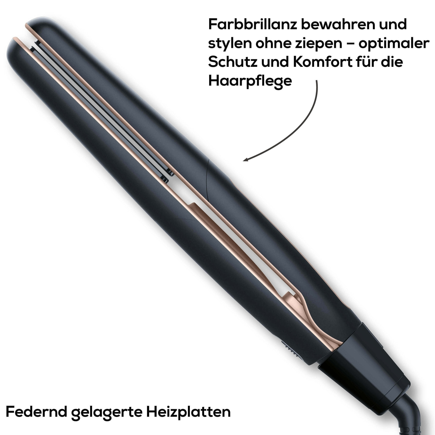 Beurer Haarglätter HS 100-Glätteisen mit Ionenfunktion - einsatzbereit in nur 12 Sekunden