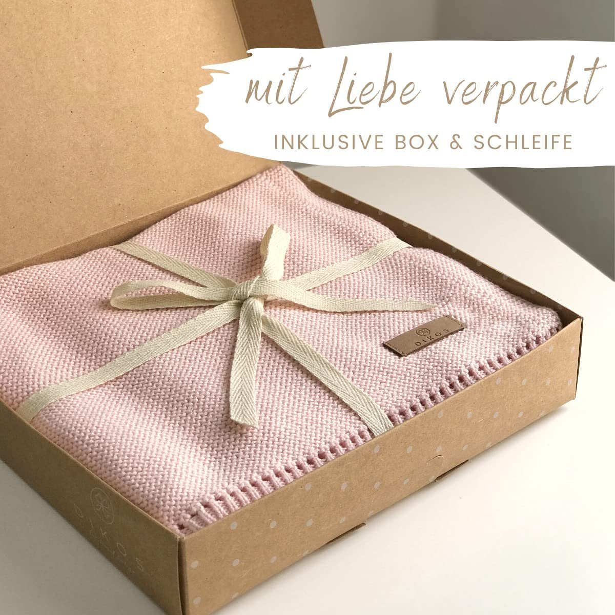 Babydecke DIKOS® Babydecke aus *100%* Bio Baumwolle atmungsaktiv clean, DIKOS, PREMIUM Qualität atmungsaktiv, nachhaltig, plastikfrei, kuschelweich