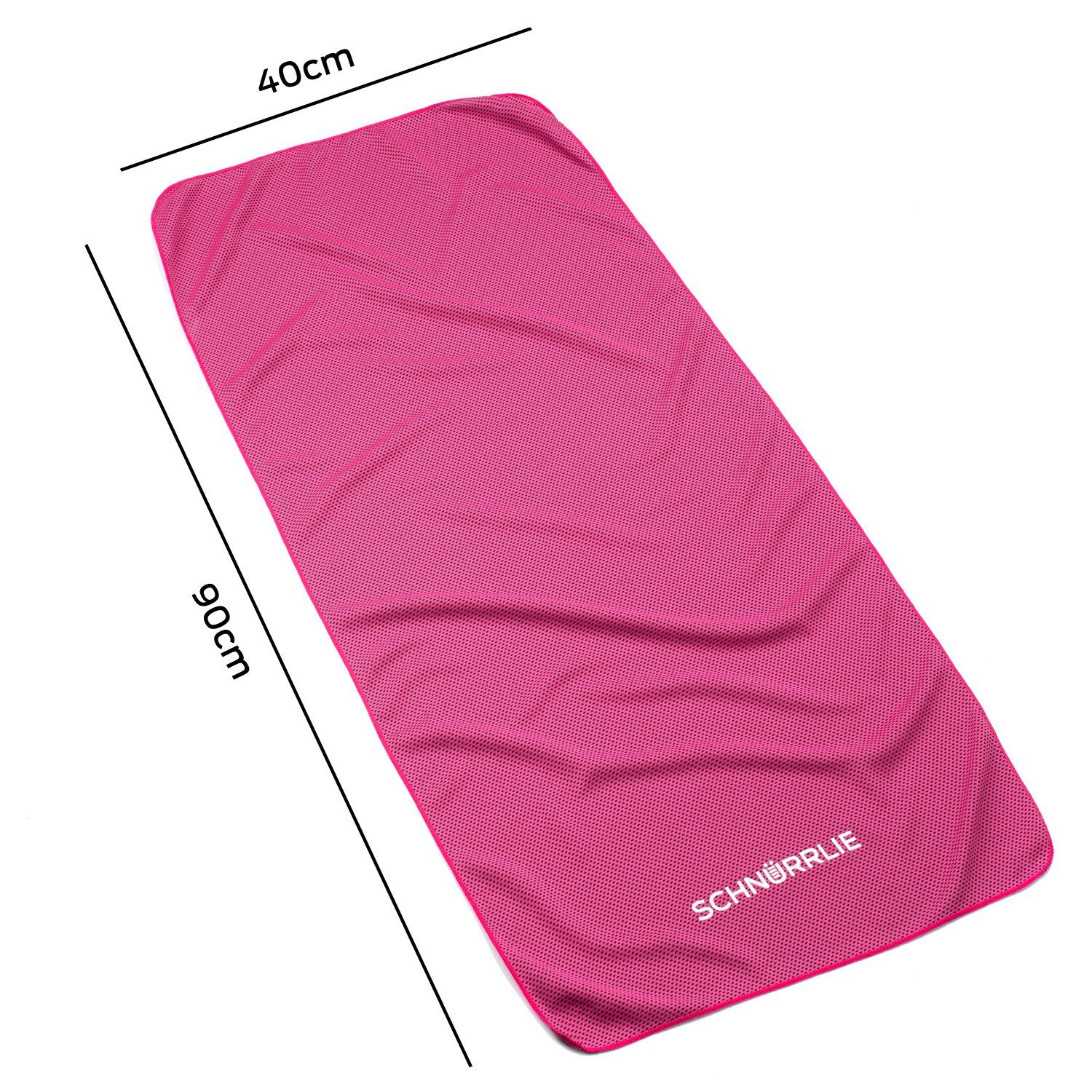 SCHNÜRRLIE Sporthandtuch Mikrofaser Kühltuch 40 x 90 cm, Sporthandtuch, dünn kühlend und atmungsaktiv