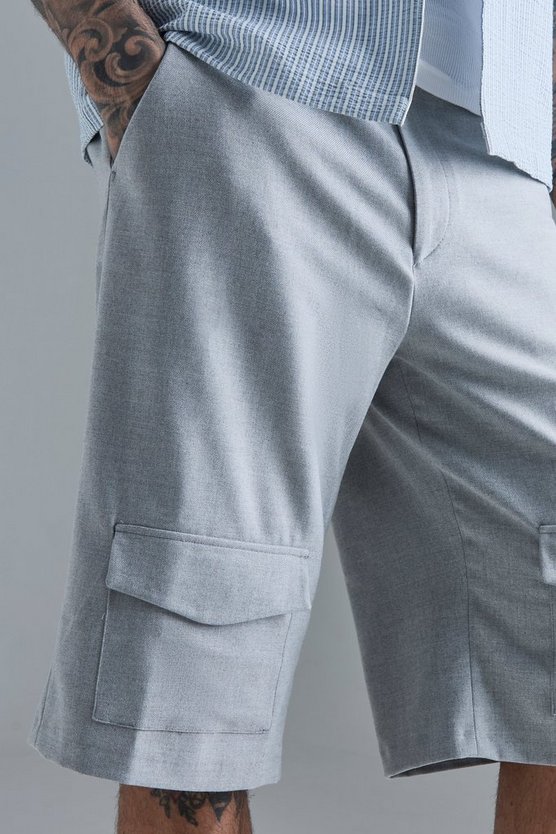 Tall smarte Cargo-Shorts mit Seitenstreifen und Kordelzug