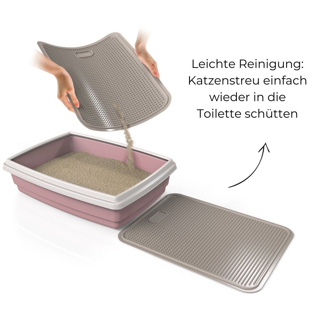 GarPet Katzentoilette Katzenklo Matte Katzenstreu Katzentoilette Unterleger Vorlegematte