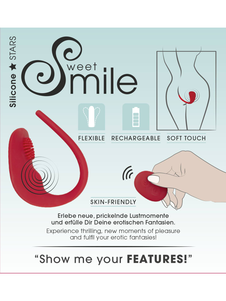 Sweet Smile Panty Vibe RC Slim Panty Vibrator in rot günstig kaufen 7,5