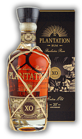 Plantation Barbados Rum Extra Old 20 Anniversary Plantation Barbados Rum Extra Old 20 Anniversary Sehr präsenter, intensiver Duft und Geschmack von Vanille, reifer Banane, Zuckerrohr und gerösteter Kokosnuss. 0,7	 Liter - Vol 40%
