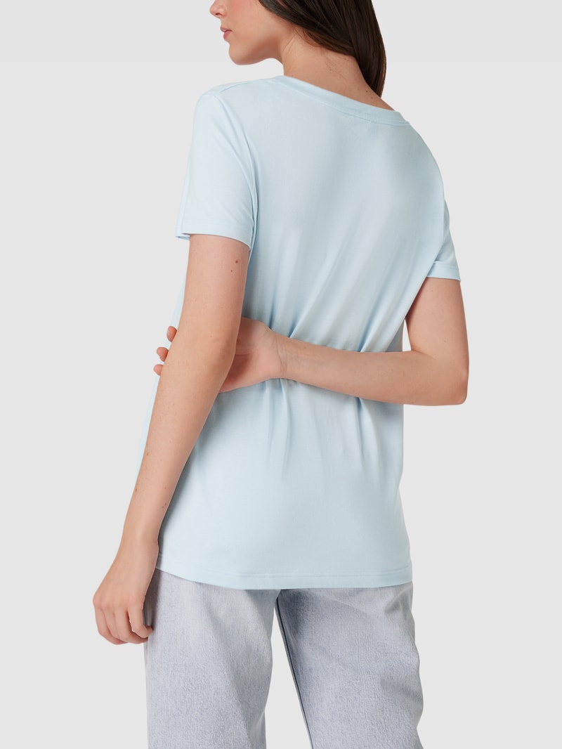 Pyjama-Oberteil mit V-Ausschnitt Modell 'Sleep&Lounge' in hellblau