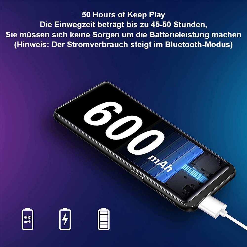 Jormftte tragbarem Musikplayer mit Bluetooth MP3-Player